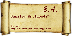 Baszler Antigoné névjegykártya
